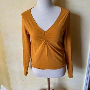 NWT H&M Gold Long Sleeve Top